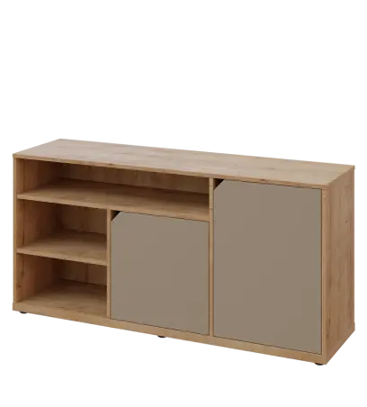 KU2-15DN3 P skříňka nízká 2-dveřová, nika, 740x1522x400, provedení pravé, dub lite/latte